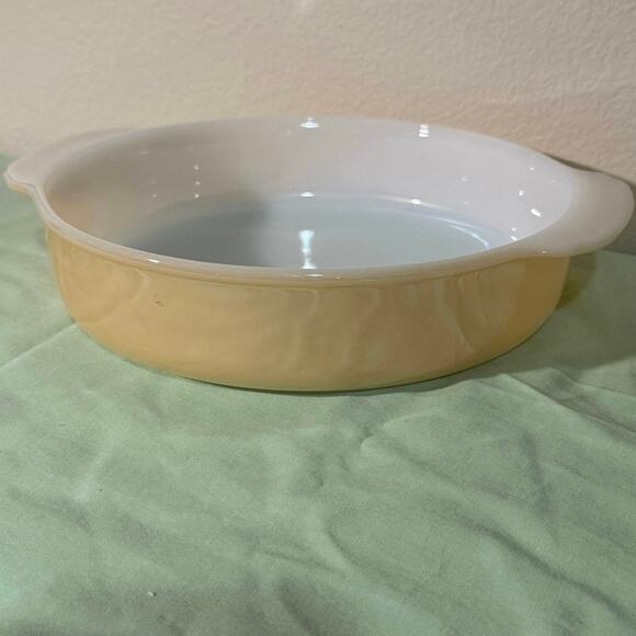 FireKing Other - Fire King 8” Peach Luster casserole baking dish. Vintage mid-century